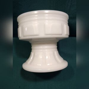 Vintage Milk Glass Footed Vase